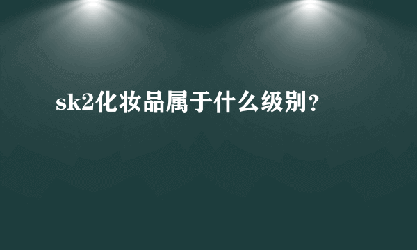 sk2化妆品属于什么级别？