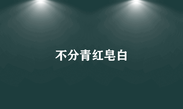 不分青红皂白