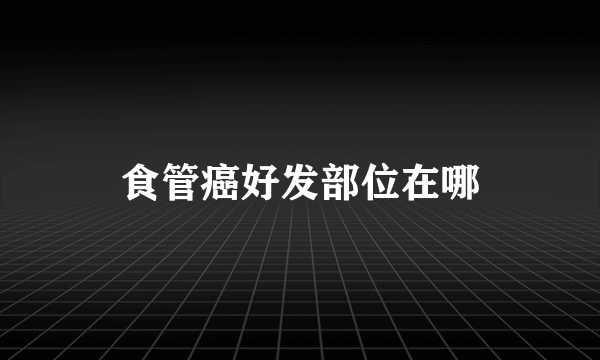 食管癌好发部位在哪
