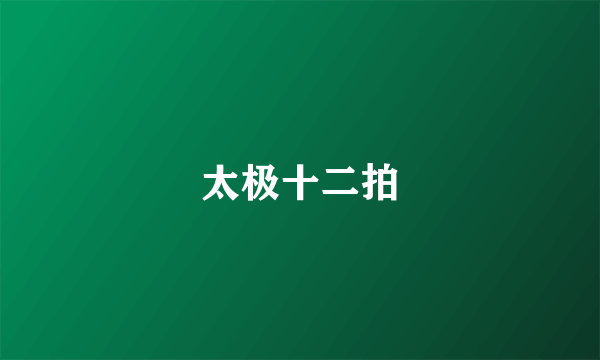 太极十二拍