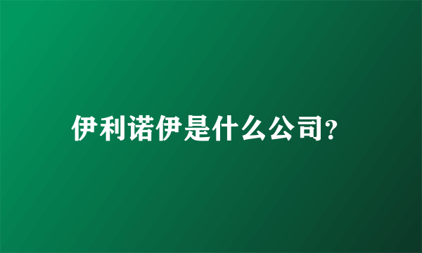 伊利诺伊是什么公司？