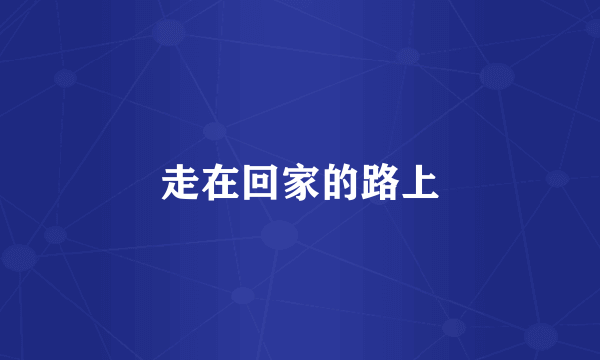 走在回家的路上
