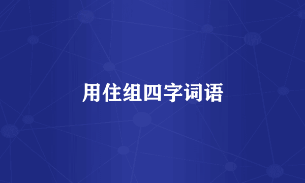 用住组四字词语