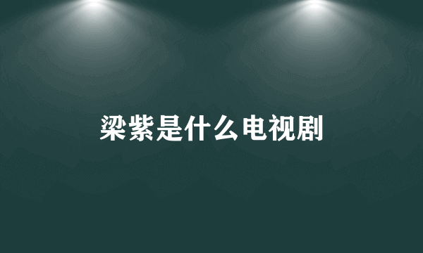 梁紫是什么电视剧
