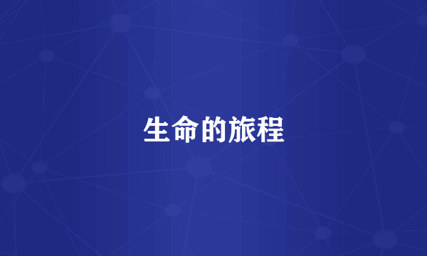 生命的旅程