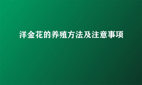 洋金花的养殖方法及注意事项