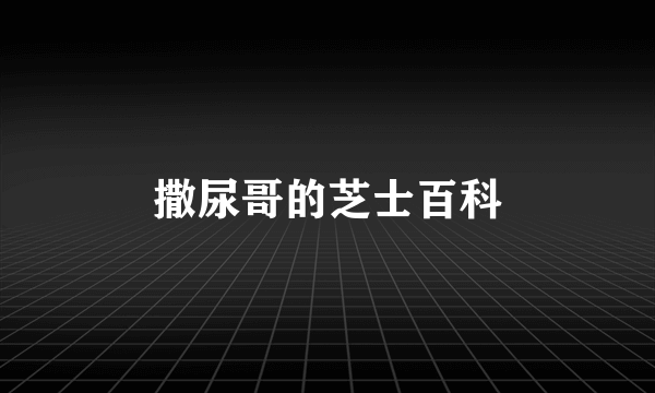 撒尿哥的芝士百科