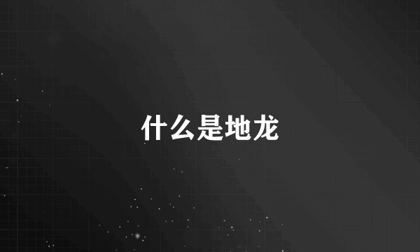 什么是地龙