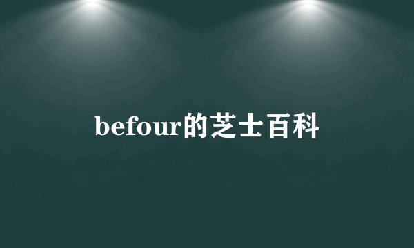 befour的芝士百科