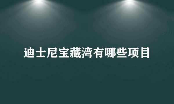 迪士尼宝藏湾有哪些项目