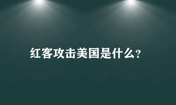 红客攻击美国是什么？