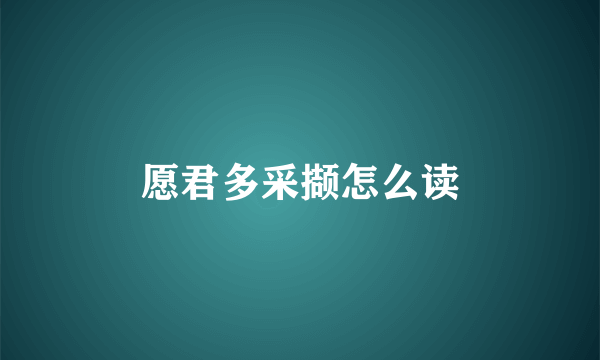 愿君多采撷怎么读