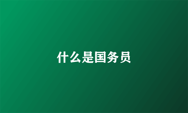 什么是国务员