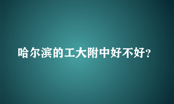 哈尔滨的工大附中好不好？