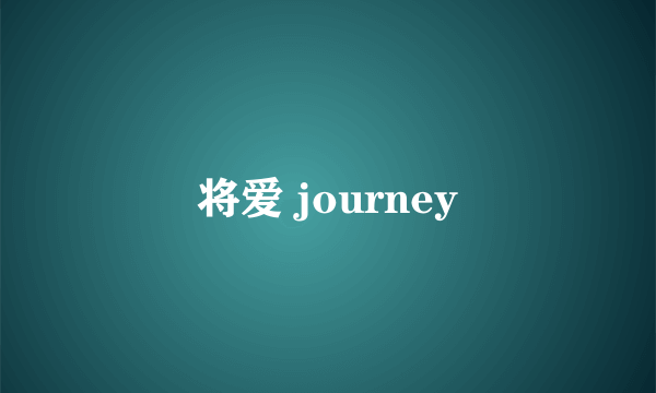 将爱 journey