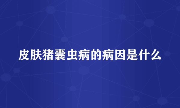 皮肤猪囊虫病的病因是什么