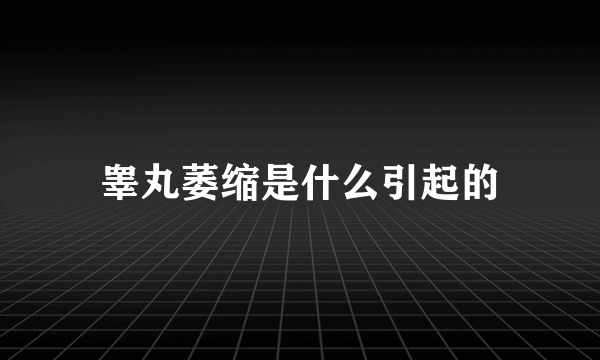 睾丸萎缩是什么引起的