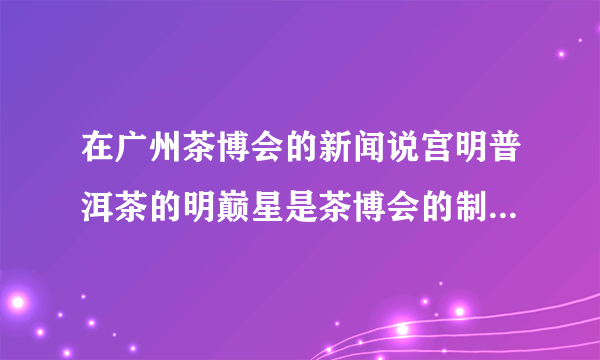 在广州茶博会的新闻说宫明普洱茶的明巅星是茶博会的制定专用茶，在哪里可以买到呢？