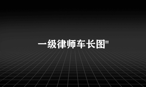 一级律师车长图