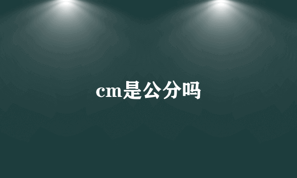 cm是公分吗
