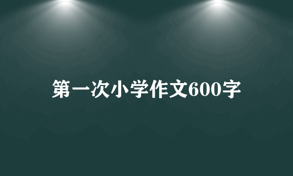 第一次小学作文600字