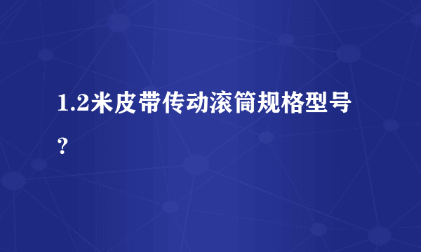 1.2米皮带传动滚筒规格型号？