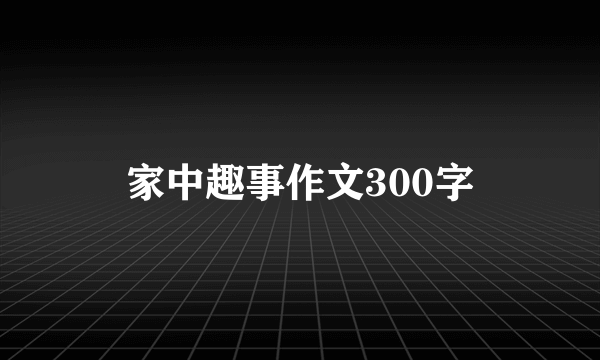家中趣事作文300字