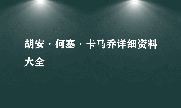 胡安·何塞·卡马乔详细资料大全