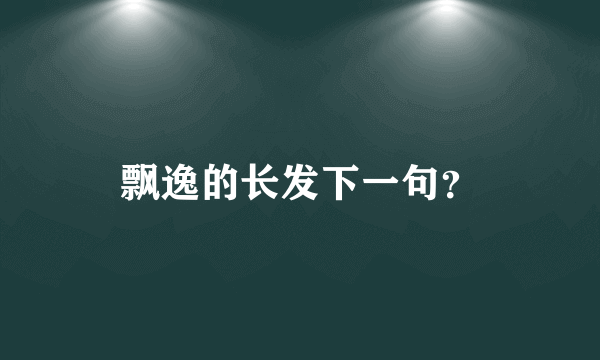 飘逸的长发下一句？