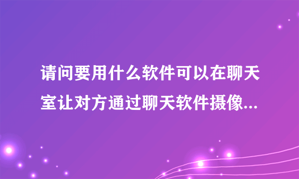 请问要用什么软件可以在聊天室让对方通过聊天软件摄像头窗口，看到自己的桌面。