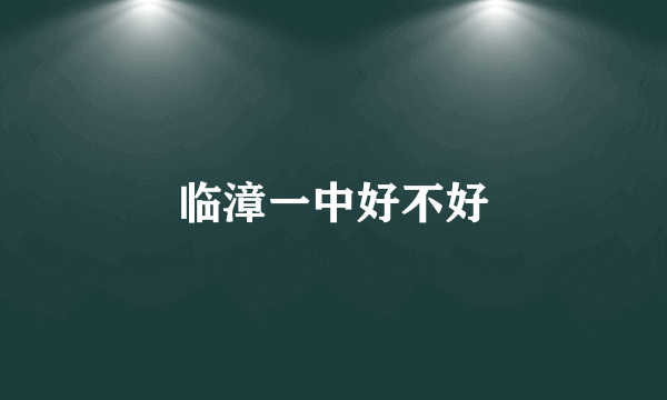 临漳一中好不好