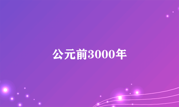 公元前3000年