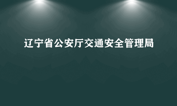 辽宁省公安厅交通安全管理局