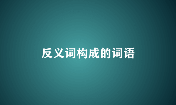 反义词构成的词语