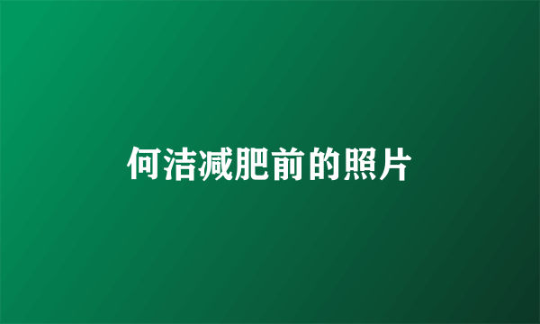 何洁减肥前的照片
