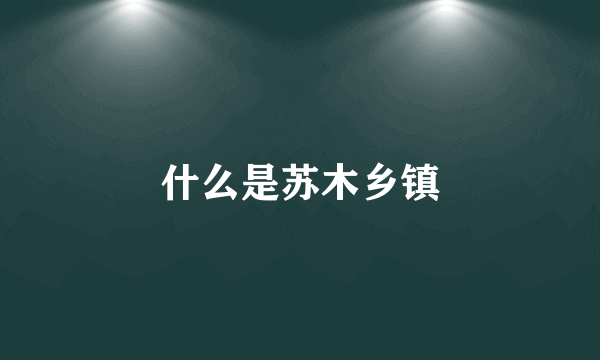 什么是苏木乡镇