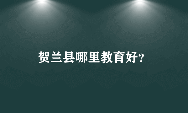贺兰县哪里教育好？