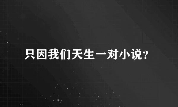 只因我们天生一对小说？