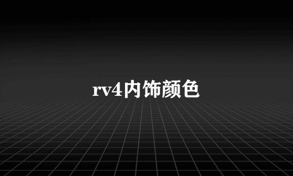 rv4内饰颜色
