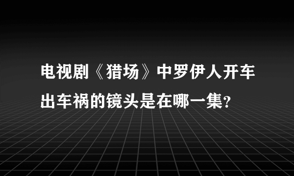 电视剧《猎场》中罗伊人开车出车祸的镜头是在哪一集？