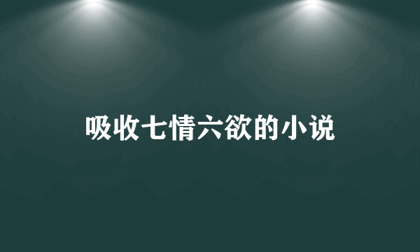 吸收七情六欲的小说