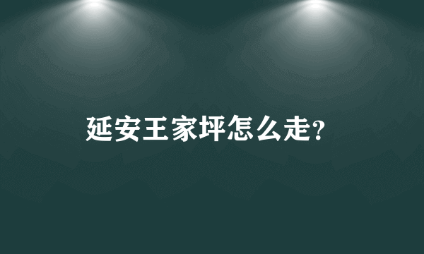 延安王家坪怎么走？