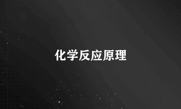 化学反应原理