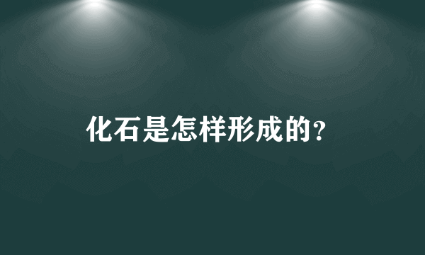 化石是怎样形成的？