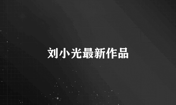 刘小光最新作品