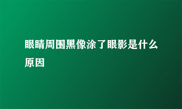 眼睛周围黑像涂了眼影是什么原因