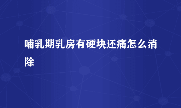 哺乳期乳房有硬块还痛怎么消除