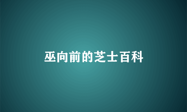 巫向前的芝士百科