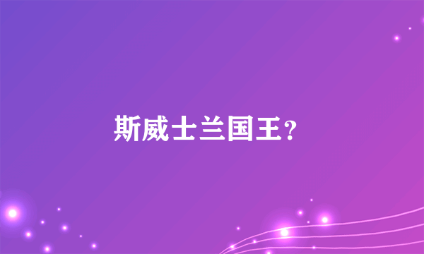 斯威士兰国王？