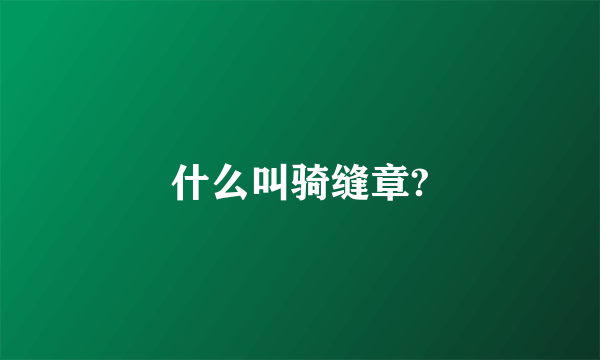 什么叫骑缝章?